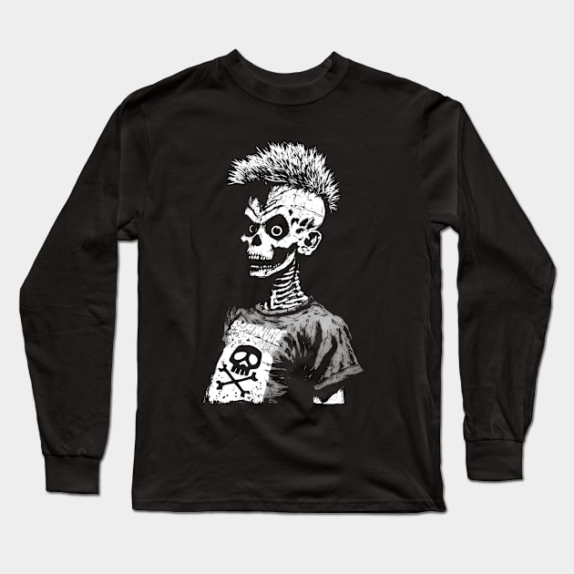 Punk Skull Harlock Fan Long Sleeve T-Shirt by JDTee